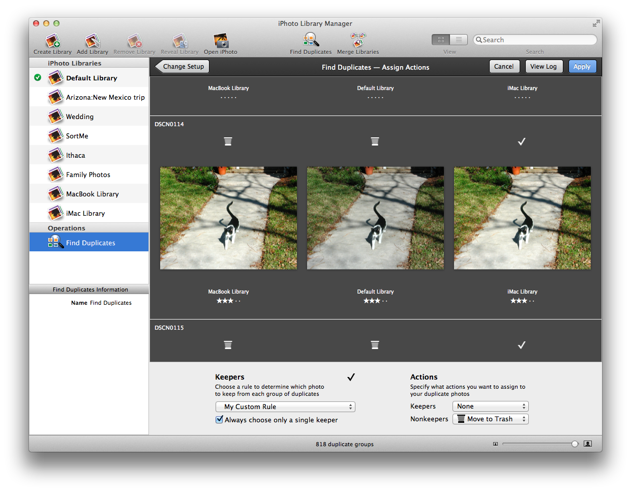 deselecting image in iphoto library manager deselecting image in iphoto library manager